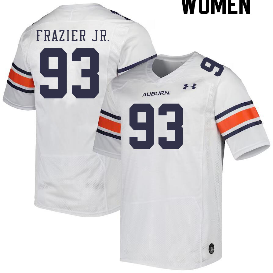 Women #93 Joe Frazier Jr. Auburn Tigers College Football Jerseys Stitched-White - Click Image to Close